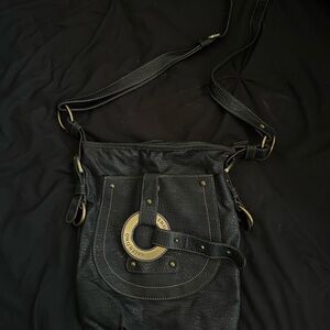 Valentino Garavani Black Crossbody Bag with Gold Details